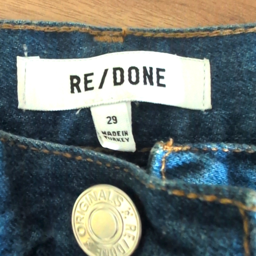 Re/Done 5 pocket denim jeans, size 28